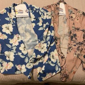 Michele Blue and Pink Floral Blazer